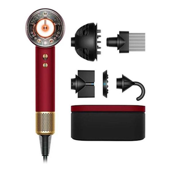 Фен Dyson HD16 Supersonic Nural Hair Dryer Straight+Wavy Gift Edition Red Velvet/Gold